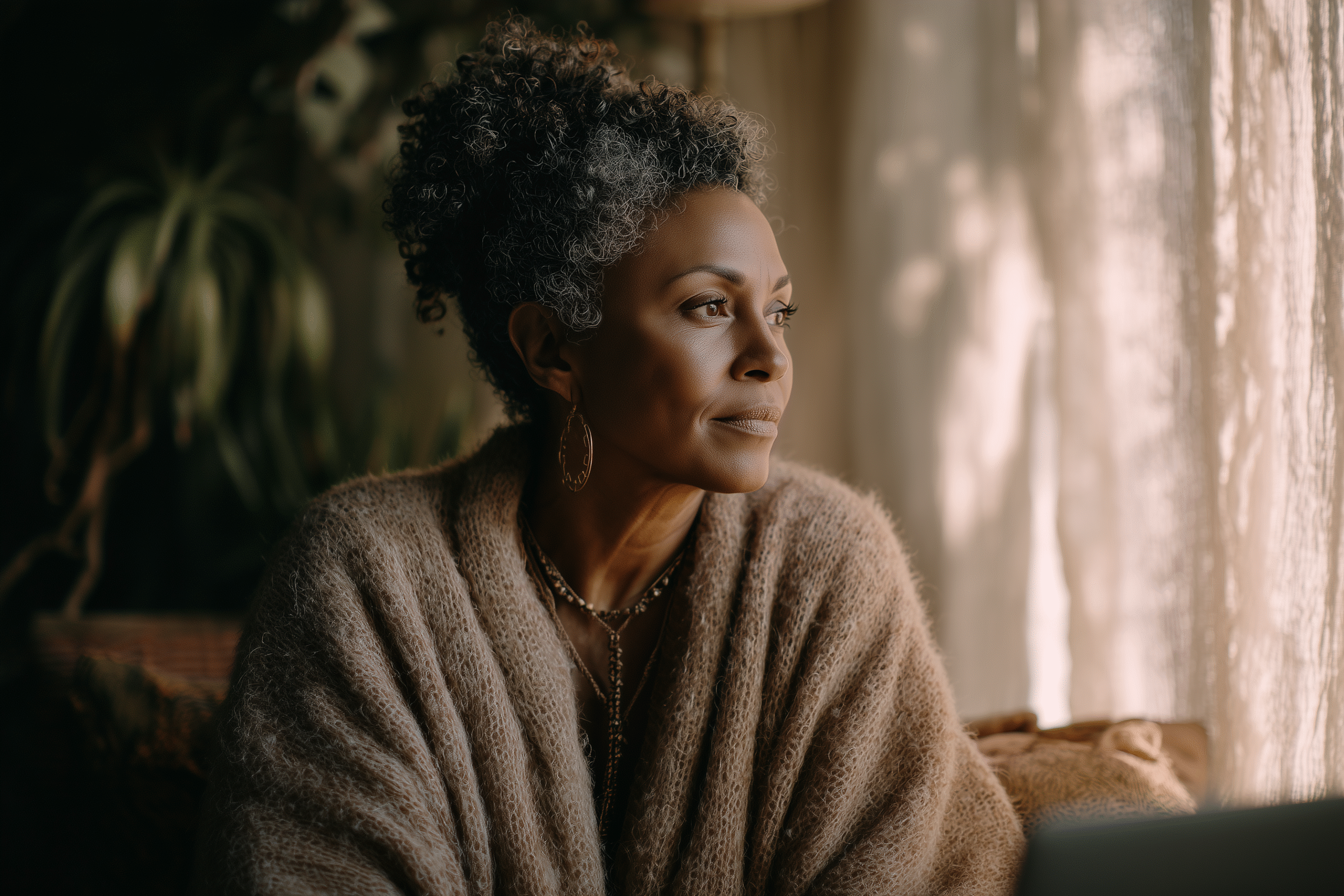 monk 89042 middle aged black woman with natural gray streaked h 9afbaf78 a65e 48ad 8b11 18fa796bcd8e